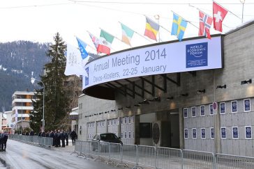 Entrance to the World Economic Forum at Davos 2014