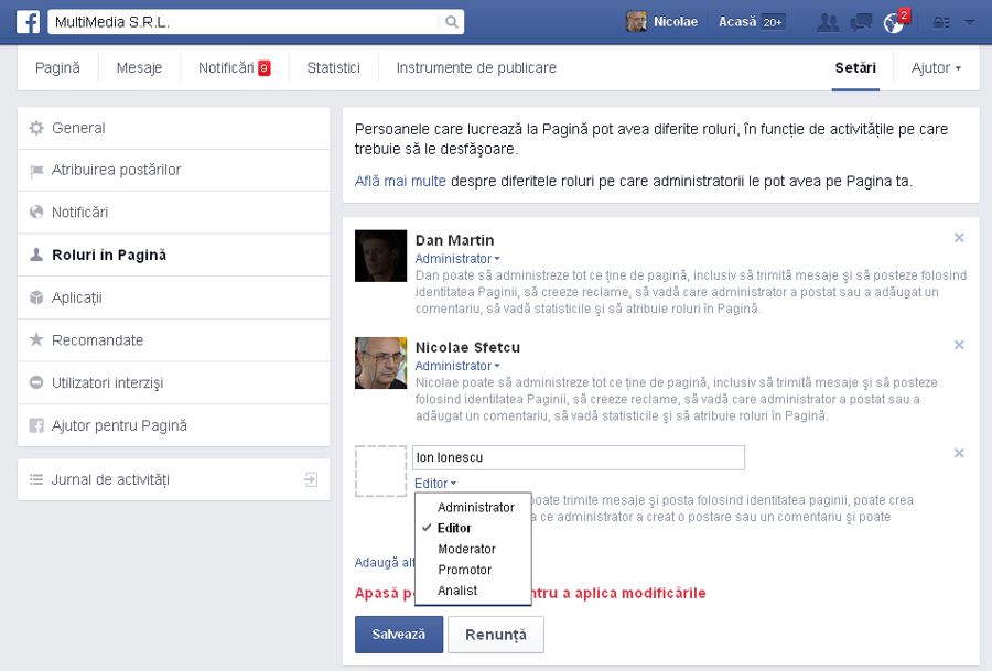 Facebook-Pagina-Roluri