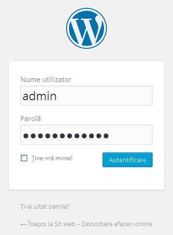 Wordpress-Autentificare