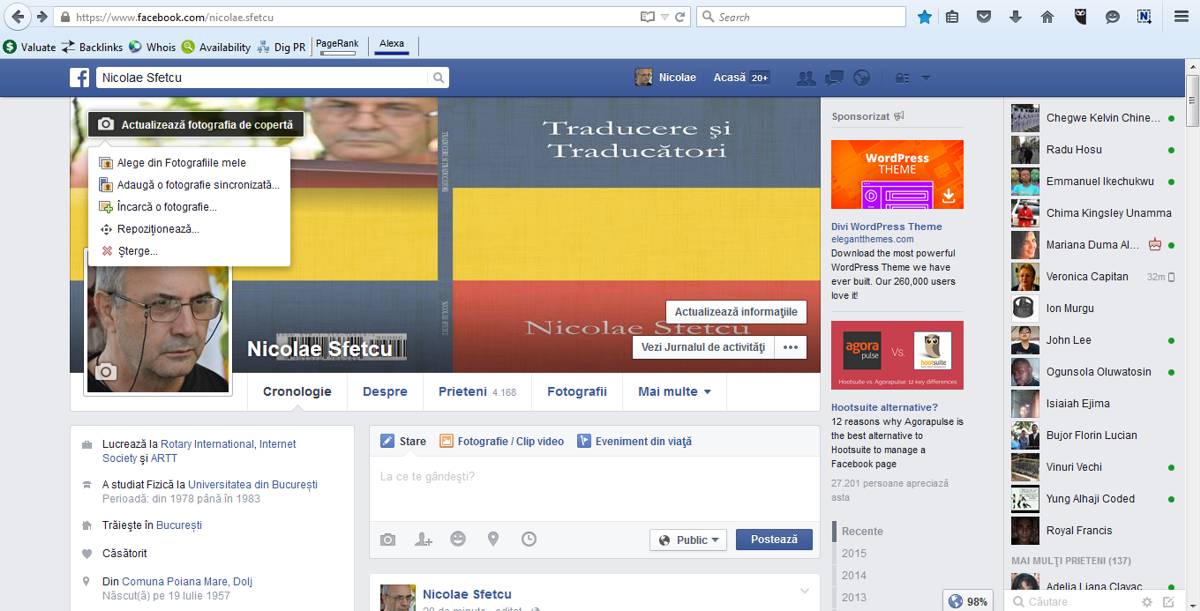 Facebook-Coperta