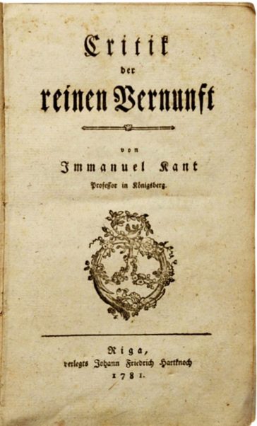 Kant, Critica rațiunii pure