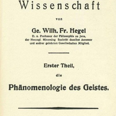 Hegel: Fenomenologia spiritului