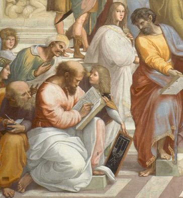 Raphael, Școala din Atena, Pitagora