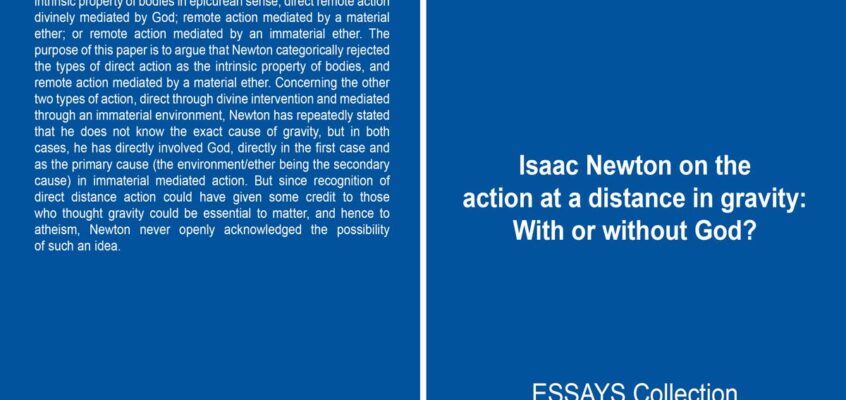 Isaac Newton on the action at a distance in gravity: With or without God?