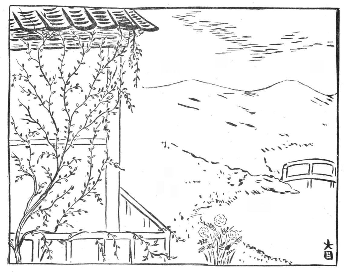 La vigne en rotin et la rose