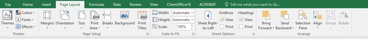 Excel - Page Layout