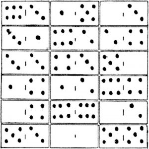 Pătrat magic cu piese de domino
