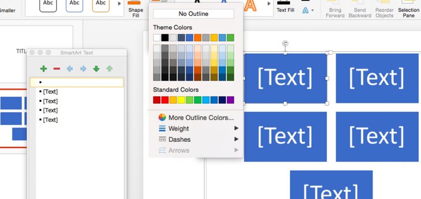 SmartArt în PowerPoint