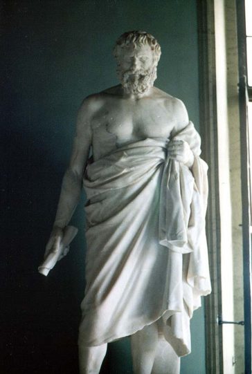 (Statuia unui filozof cinic necunoscut din Muzeul Capitoliului din Roma