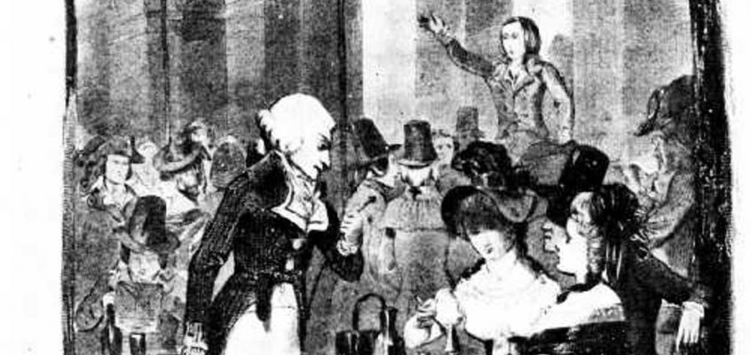 Cafeneaua Foy în Palais Royal, 1789, Paris - Gravură de Bosredon