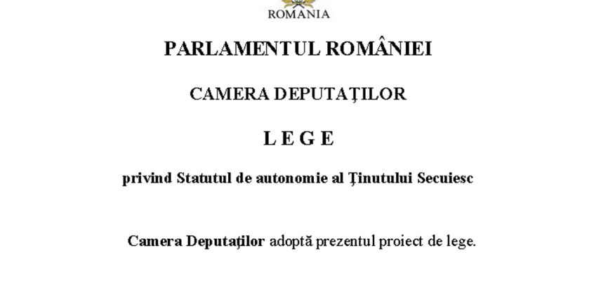 Legea privind autonomia Ținutului Secuiesc