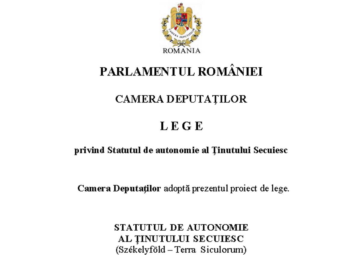 Legea privind autonomia Ținutului Secuiesc