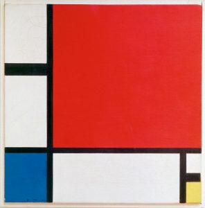 (Compoziție cu albastru, roșu și galben, de Piet Mondrian