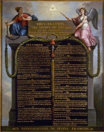 Declarația privind drepturile omului și ale cetățeanului aprobată de Adunarea Națională a Franței, 26 august 1789