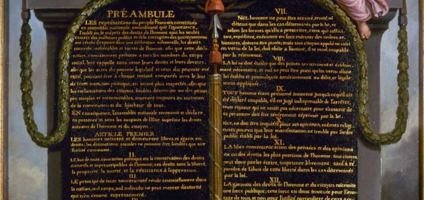 Declarația privind drepturile omului și ale cetățeanului aprobată de Adunarea Națională a Franței, 26 august 1789