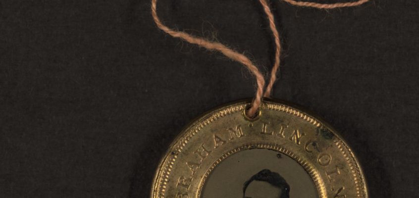 Butonul campaniei prezidențiale pentru Abraham Lincoln, 1860