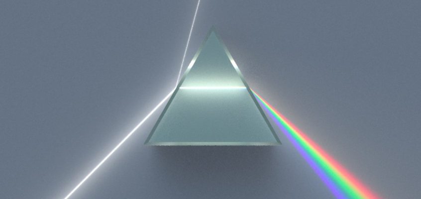 Dispersia luminii prin prismă (Isaac Newton)