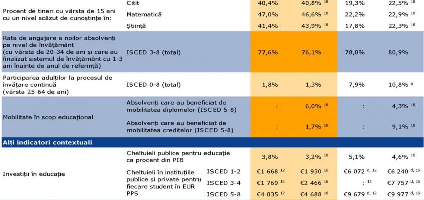 Prezentarea generală a indicatorilor-cheie