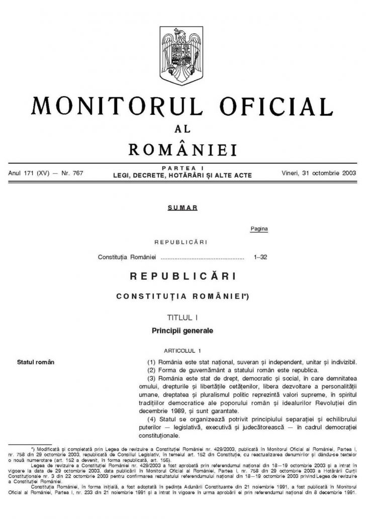 Constitutia Principiile elaborării Constituției - Caracteristici - Curtea ...