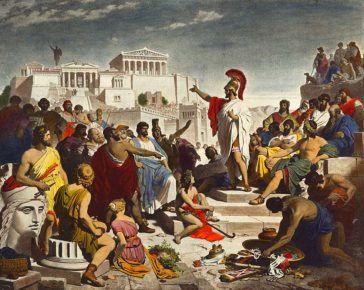 Philipp Foltz - Pericles rostind faimosul său discurs funerar în fața Adunării