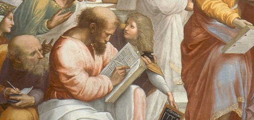 Raphael's fresco The School of Athens: Pythagoras