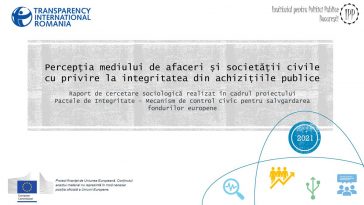 Percepția mediului de afaceri și a societății civile cu privire la integritatea în achiziții publice