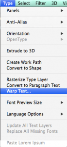 Deformarea textului în Adobe Photoshop