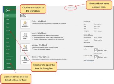 Excel File Tab