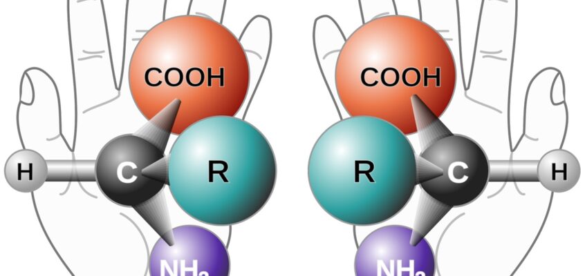 Doi enantiomeri ai unui alfa aminoacid generic