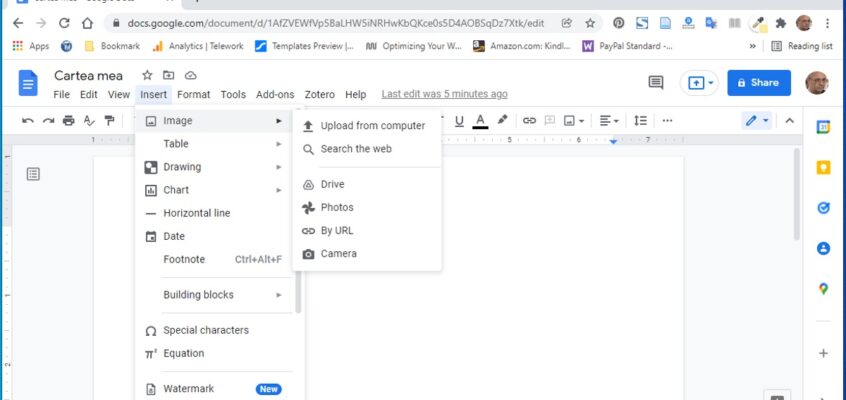 Google Docs - Insert