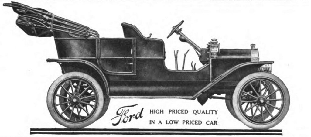 Reclamă la modelul de autoturism T Ford, 1908