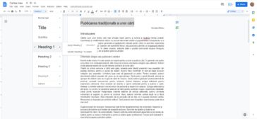 Google Docs - Heading 1