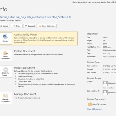 MS Word - Metadate