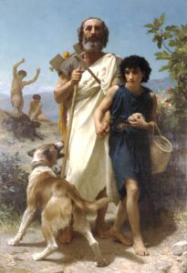 Homer și ghidul său (1874) de William-Adolphe Bouguereau