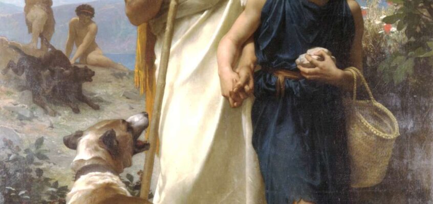 Homer și ghidul său (1874) de William-Adolphe Bouguereau