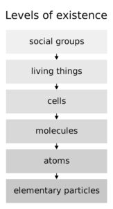 Six-level reductionist classification according to Paul Oppenheim and Hilary Putnam