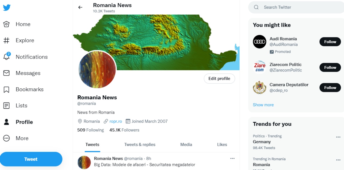 Twitter - Romania