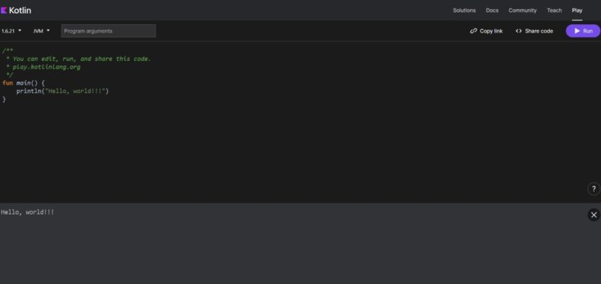 Kotlin Playground