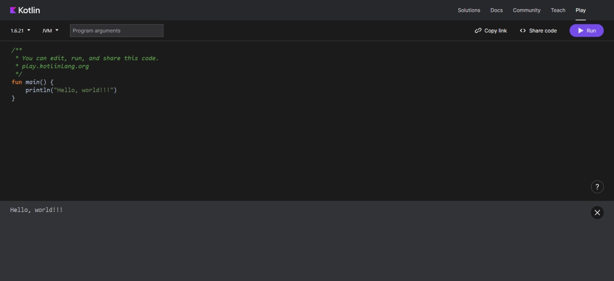 Kotlin Playground