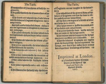 Colofonul cărții A Learned Commendation of the Politique Lawes of Englande de John Fortescue (1567)