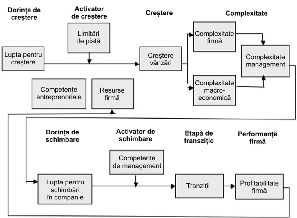 Modelul de creștere „managementul complexității”.