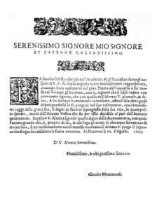 Dedicația lui Orfeo de Monteverdi, 1609