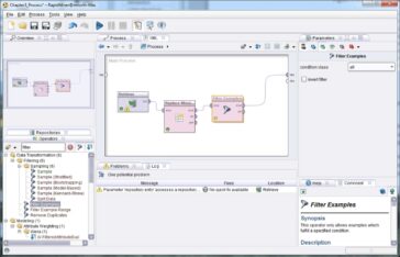 RapidMiner- Adăugarea unui filtru la flux