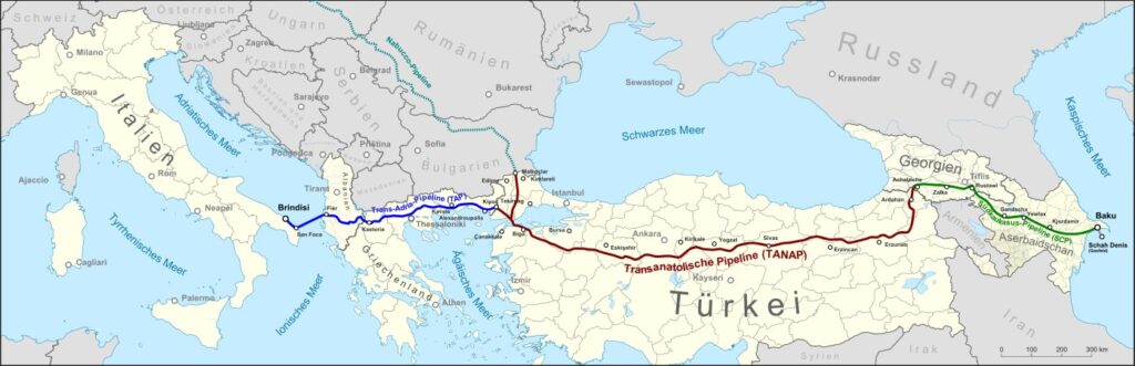 Coridorul sudic al gazelor, de la Azerbaidjan la Europa