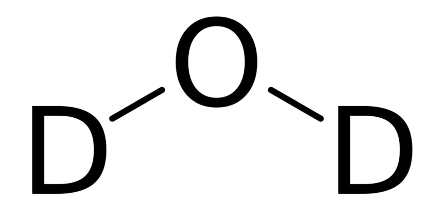 Heavy water molecule