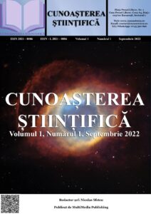 Revista Cunoașterea Științifică, Volumul 1, Nr. 1, Septembrie 2022