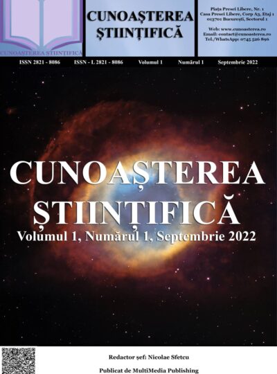 Revista Cunoașterea Științifică, Volumul 1, Nr. 1, Septembrie 2022