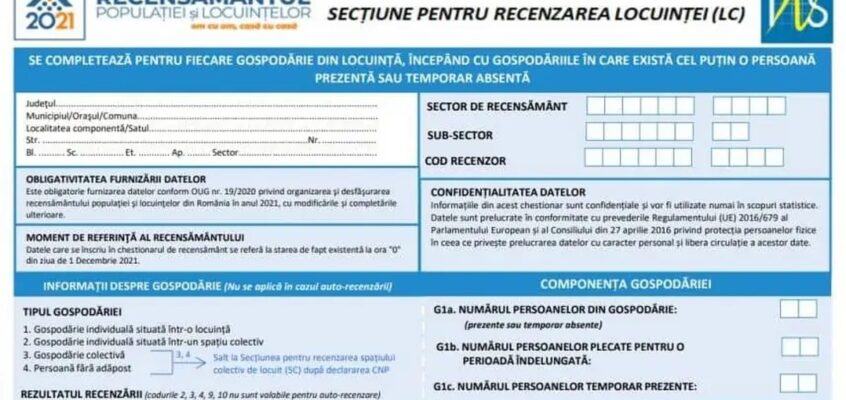 Recensământul populației și locuințelor din România