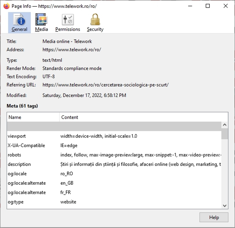 View Page Info (Firefox)
