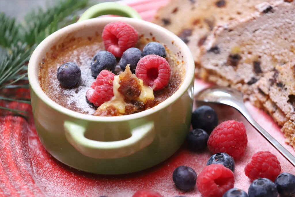 Crème brulee de zmeură